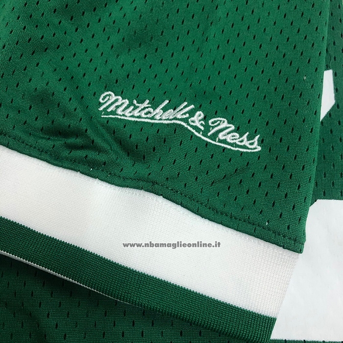 Maglia Manica Corta Boston Celtics Larry Bird #33 Verde